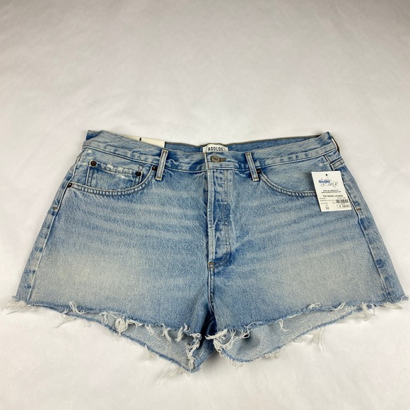 NWT Agolde Jean Shorts Women's SIze 32 Blue Denim Parker Short